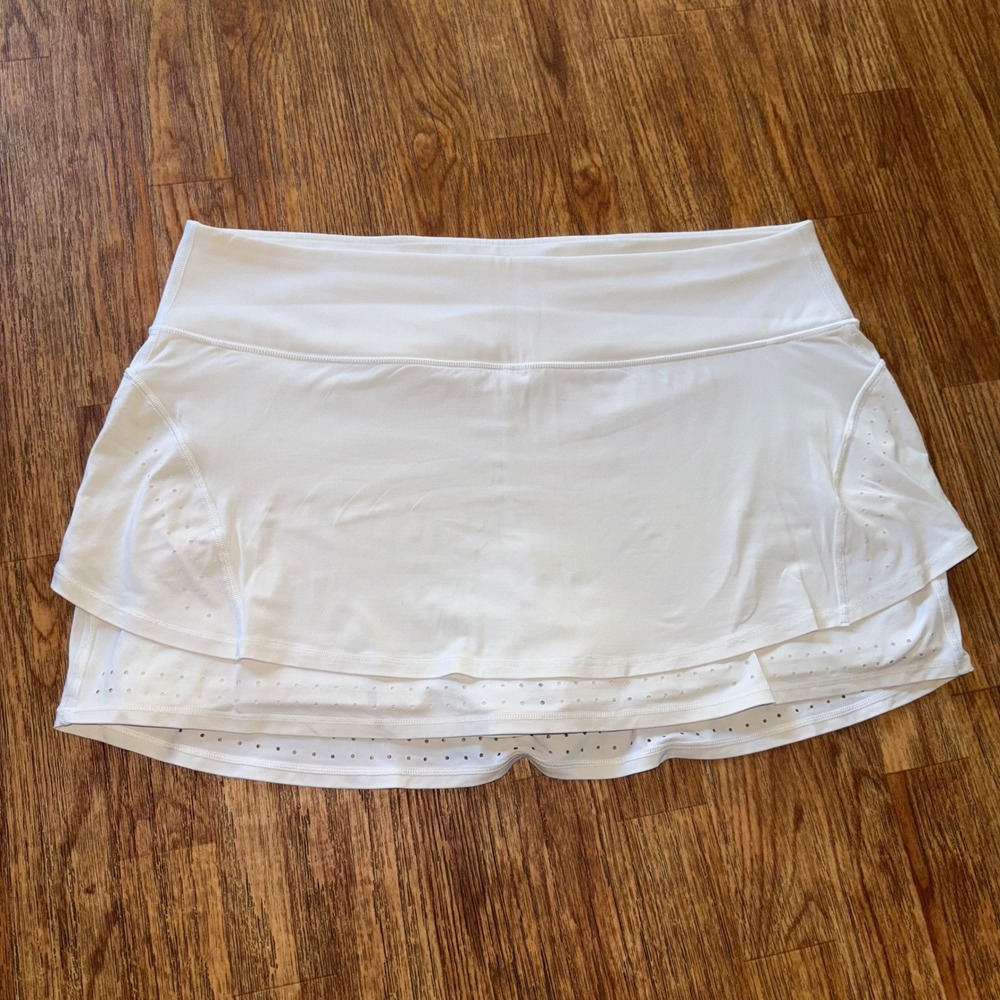 Athleta White Athletic Skort Built-In Shorts Tennis Golf Activewear XL